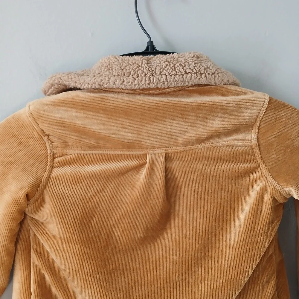 Eddie Bauer Boys 3t Jacket Corduroy Long Sleeve‎ Sherpa Lined Button up Tan - Picture 12 of 13